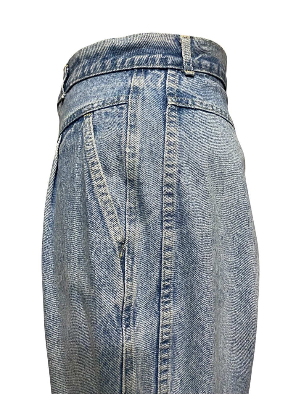 Vintage 80s Sunset Blues Light Wash Cotton Yolk Jeans 30 x 28 Normcore Americana - Picture 5 of 12